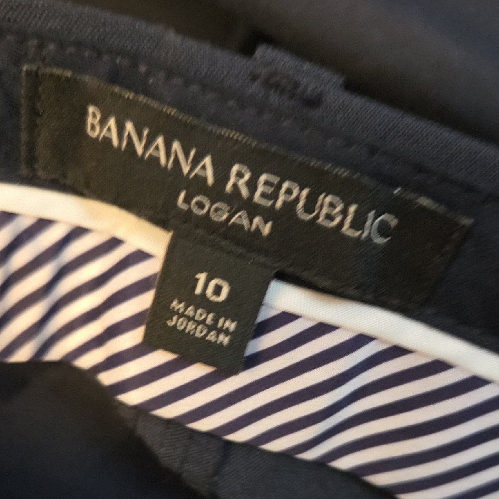Banana Republic Italian Wool Blend Suit In Deep Blue, Size 10 - Picture 8 of 10